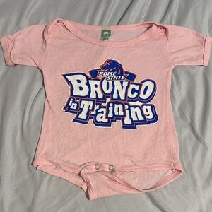 Bronco in Training Pink Bodysuit